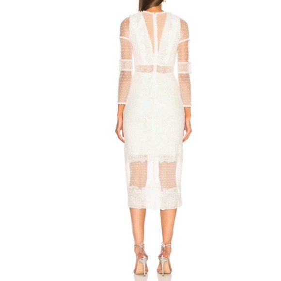 Alexis Elize Dress Dotted White Lace - Picture 3 of 15
